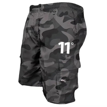Clearance_Outdoor Cargo Shorts Male Overalls Elastic Waist Cycling Shorts Multi-pockets Loose Work Shorts Beach Sport Printed Tr